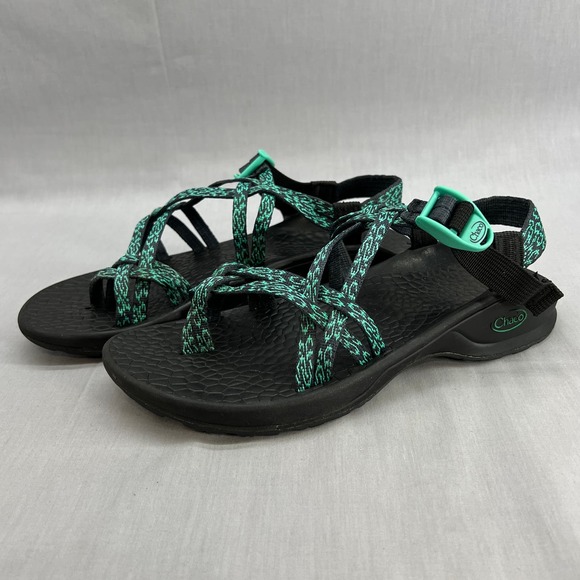 Chaco Shoes - Chaco Zx3 Classic Outdoor Hiking Sport Sandal-Teal Blue-Black- Women Size 9